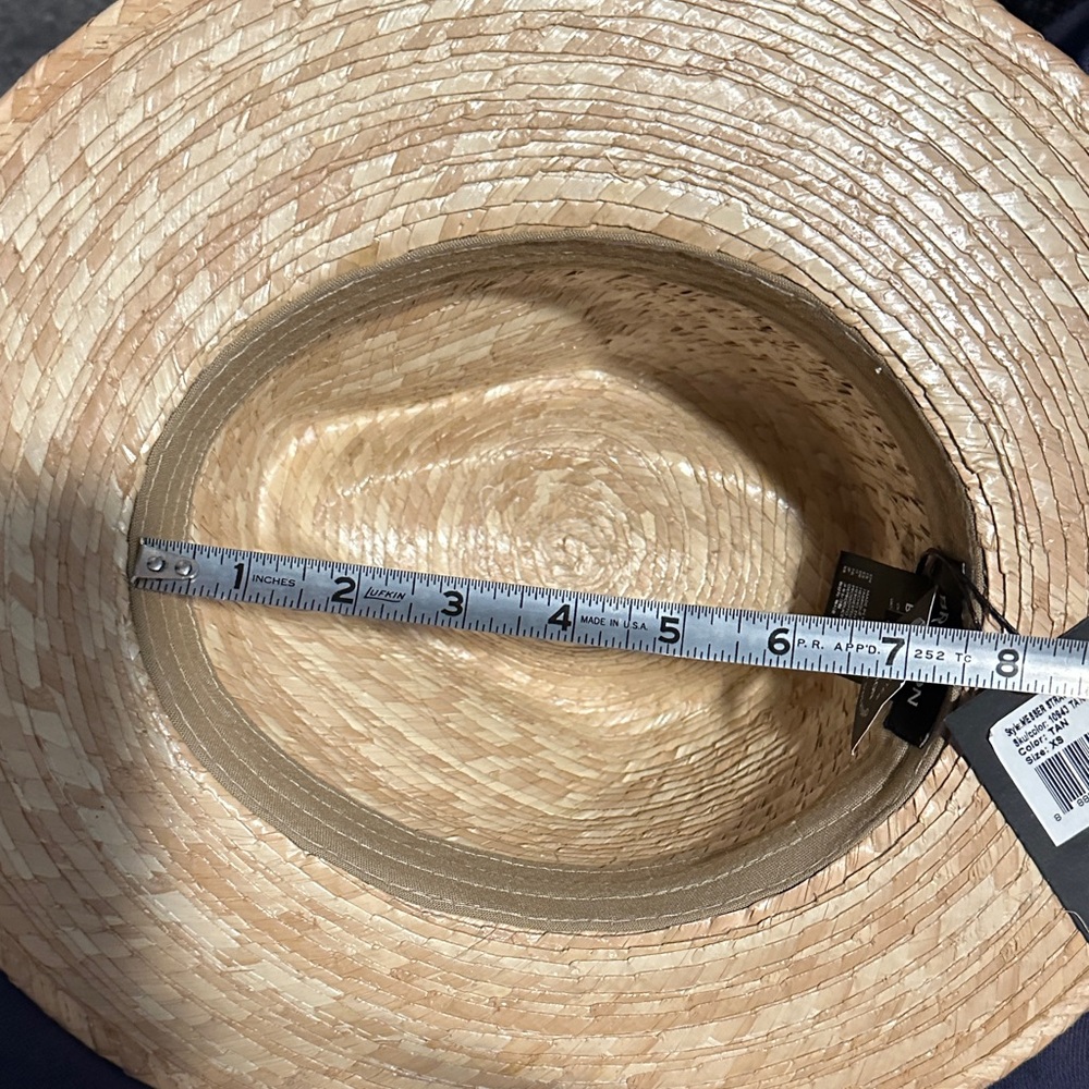 NWT Women’s Tan Straw Fedora Hat - Picture 5 of 8